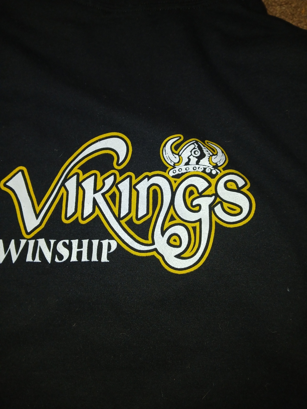 Viking Winship Black Hoodie with Yellow Logo - Picture 2 of 3